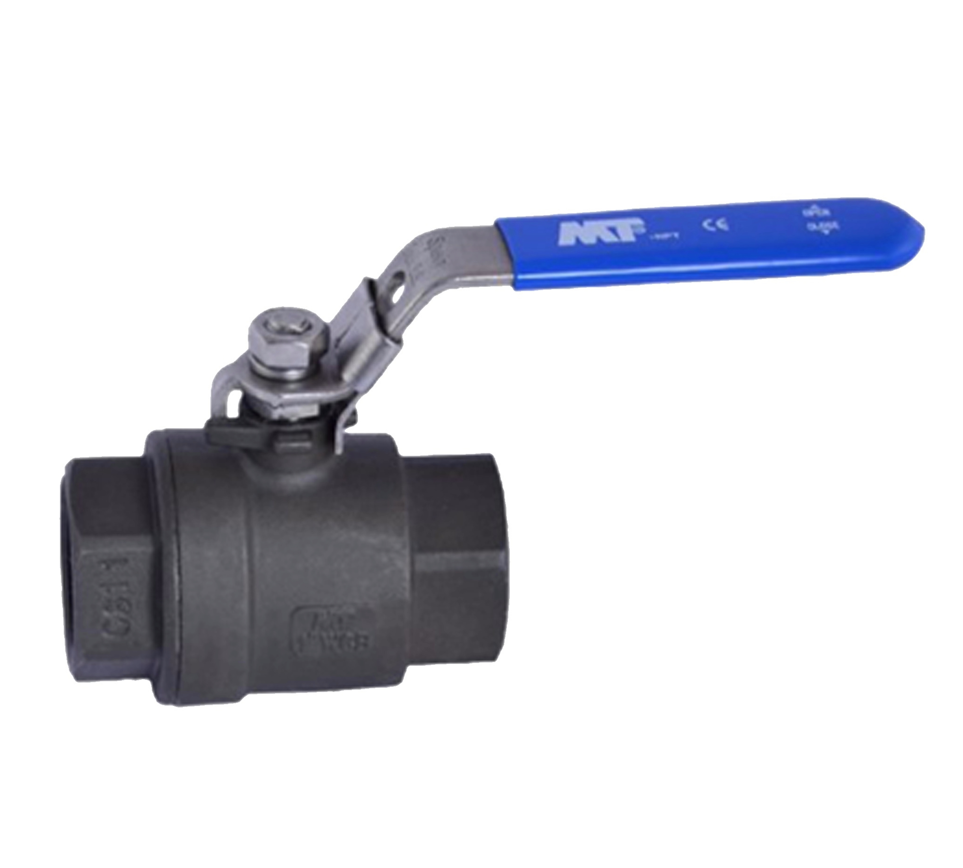 Vlvula de Acero al carbn Tipo bola roscada 2 piezas .jpg