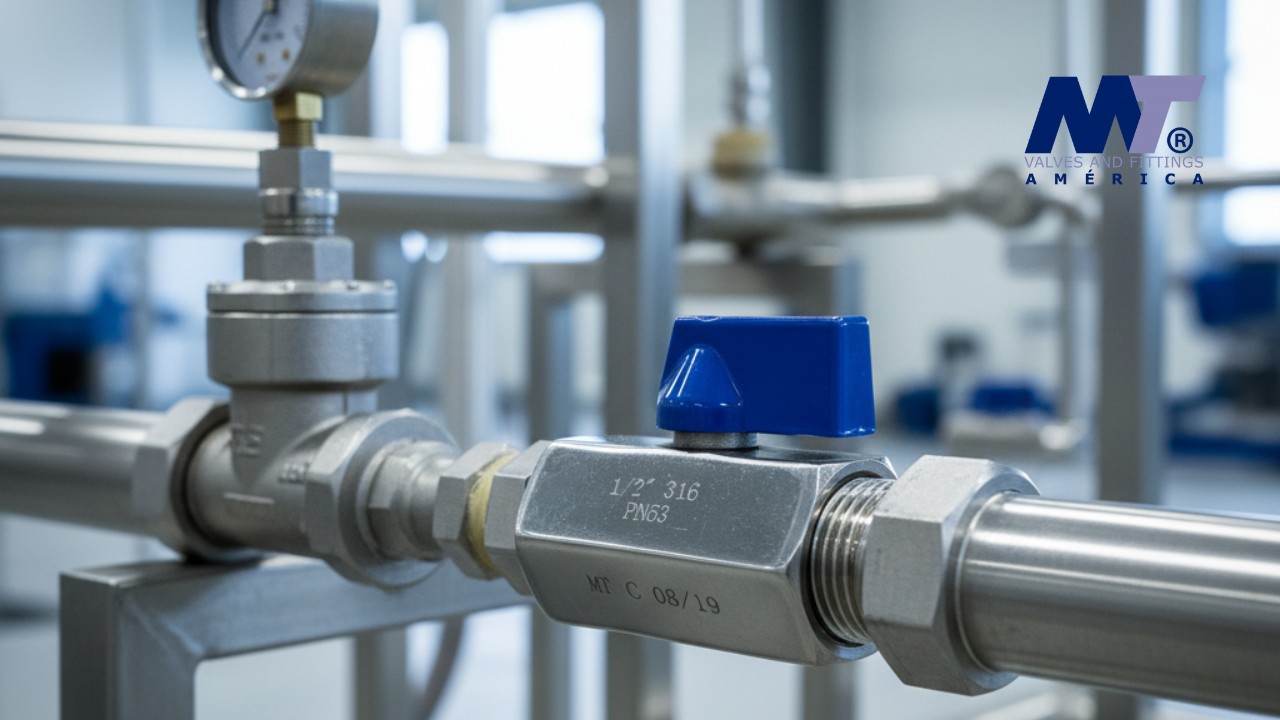 Válvulas de bola roscadas en acero inoxidable: guía completa de los modelos MT 914 y 915